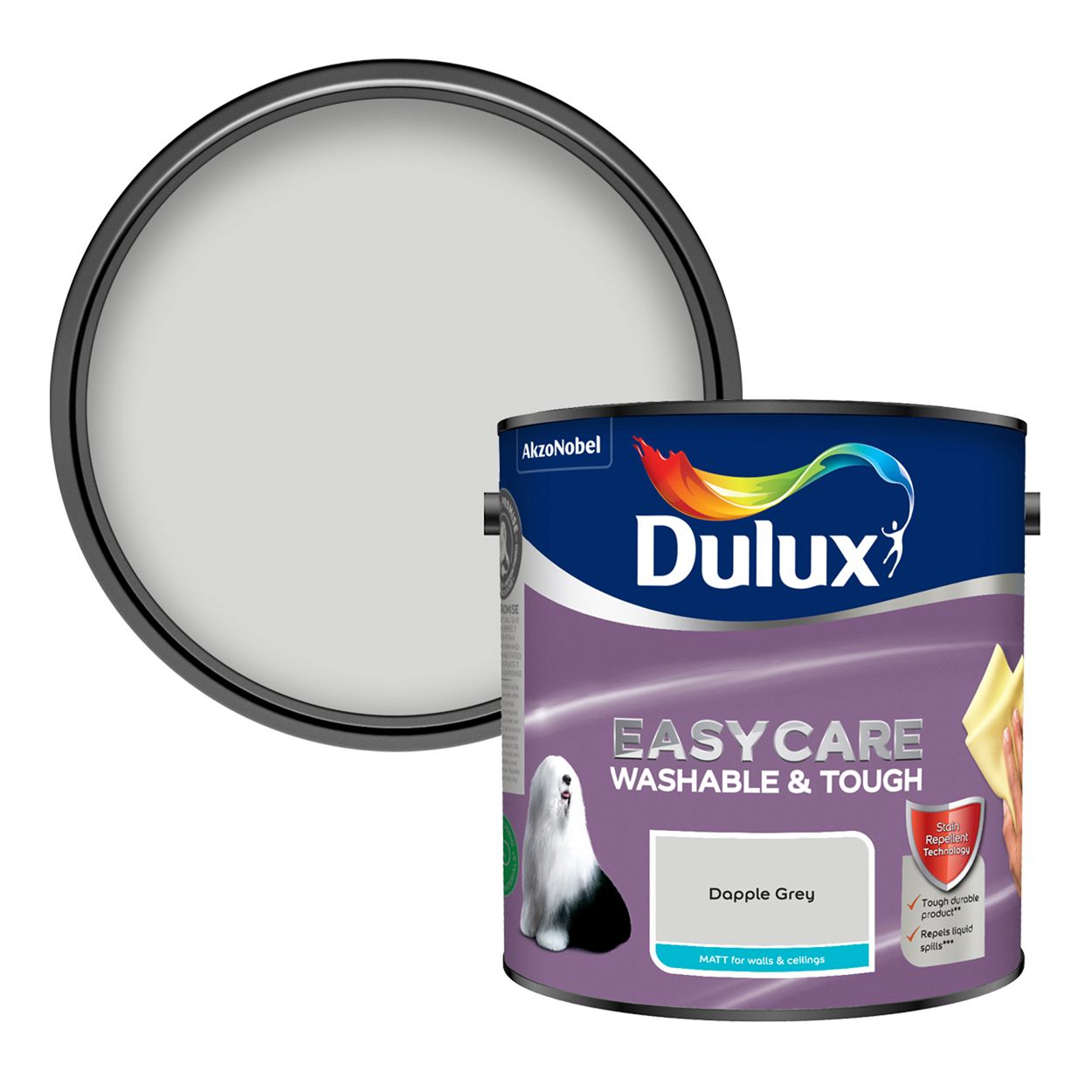 Dulux Easycare Washable & Tough Matt Dapple Grey 2.5L