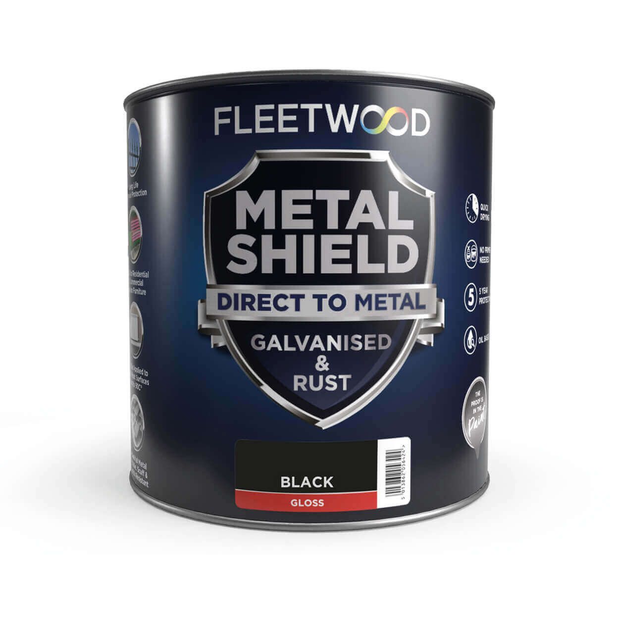 Fleetwood 1Ltr Metal Shield Gloss Black
