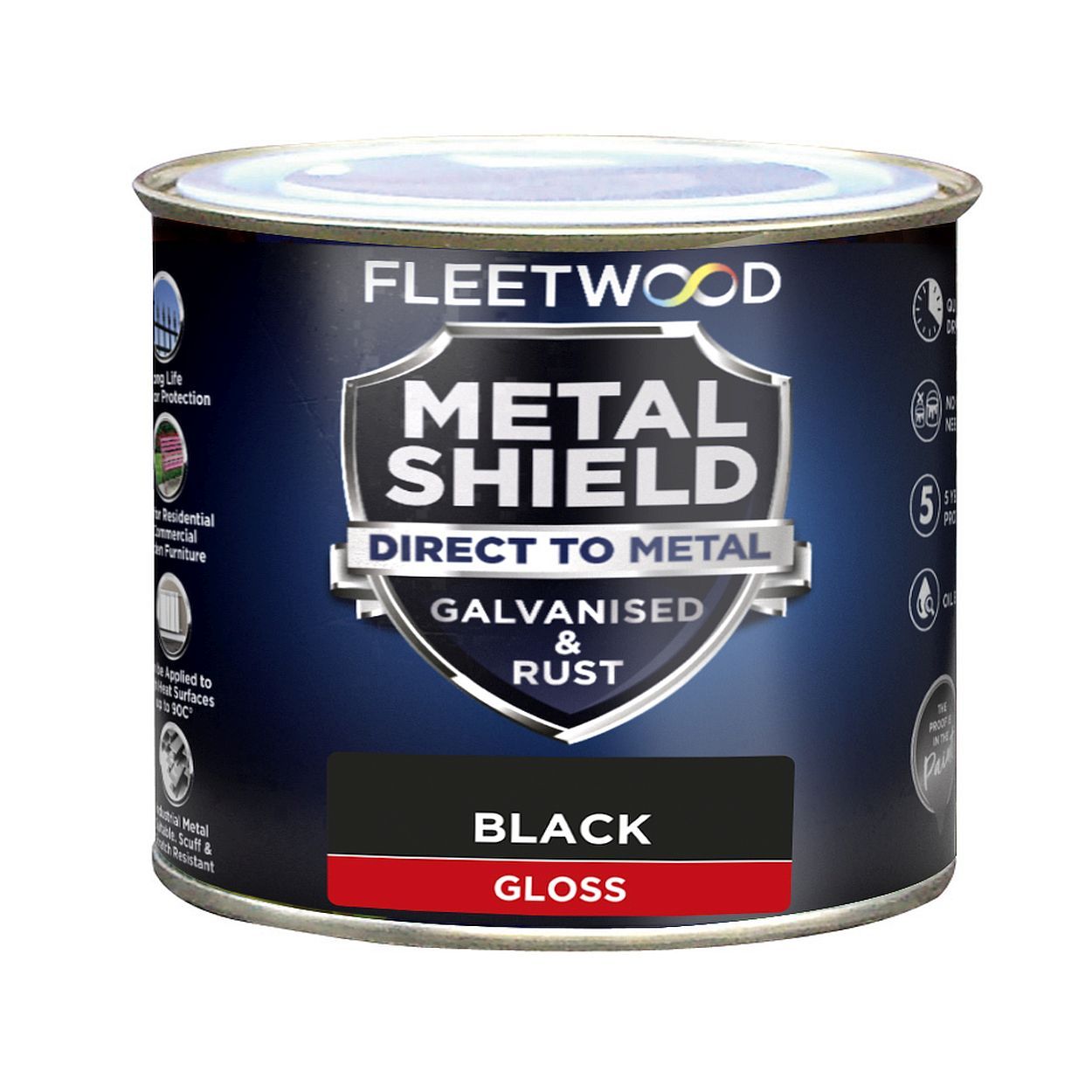 Fleetwood 250ml Metal Shield Gloss Black