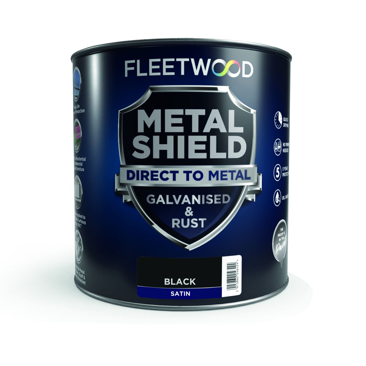 Fleetwood 1Ltr Metal Shield Satin Black