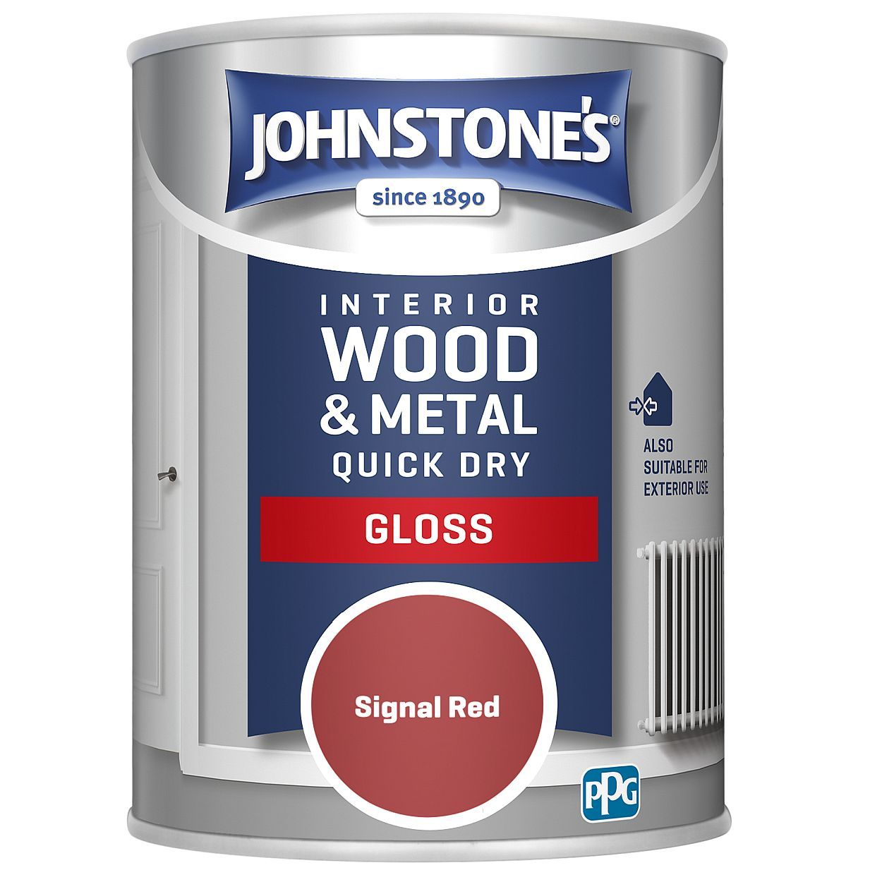 Johnstone's 0.75L Quick Dry Gloss Signal Red