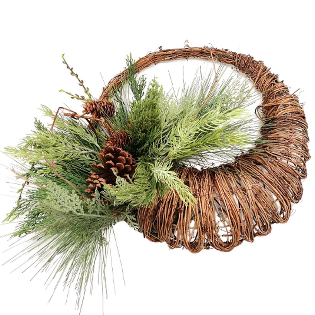 Natural Pinecone Wreath 60cm