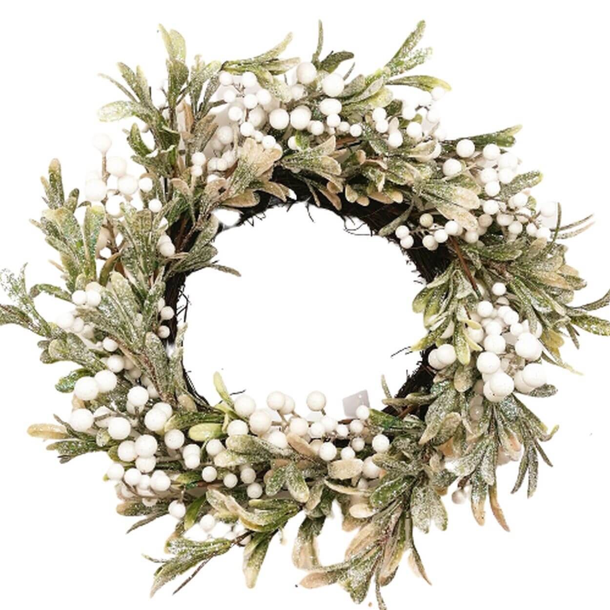 White Berry Wreath 50cm