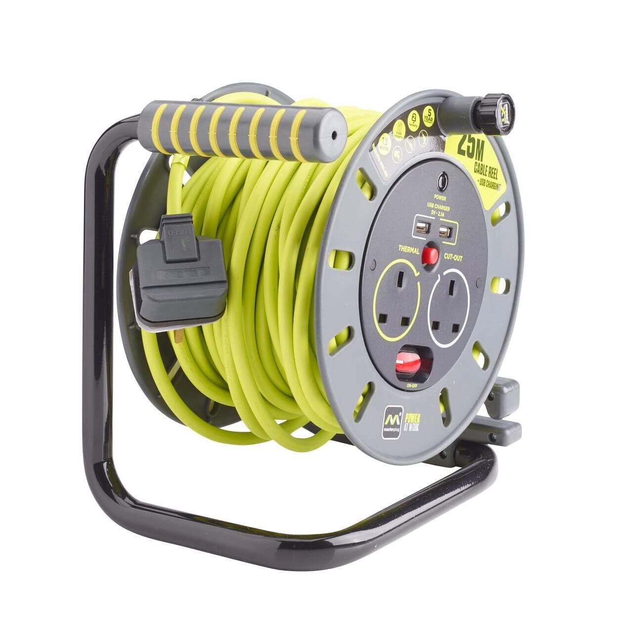 Pro Xt 2 Socket 25M 13A Medium Open Reel And Usb