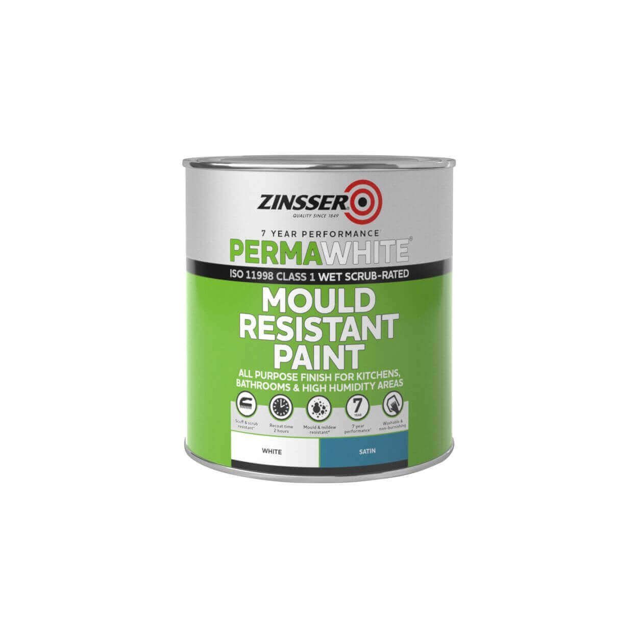 Zinsser Perma White Interior Satin 1Ltr