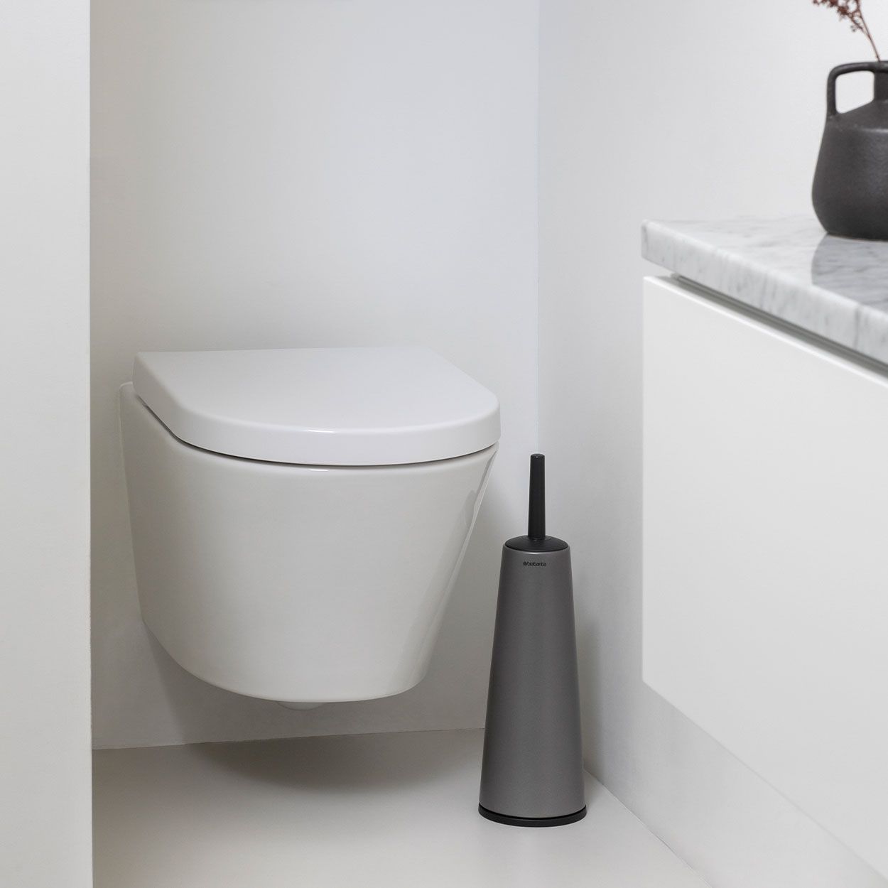 Brabantia Renew Toilet Brush & Holder Platinum