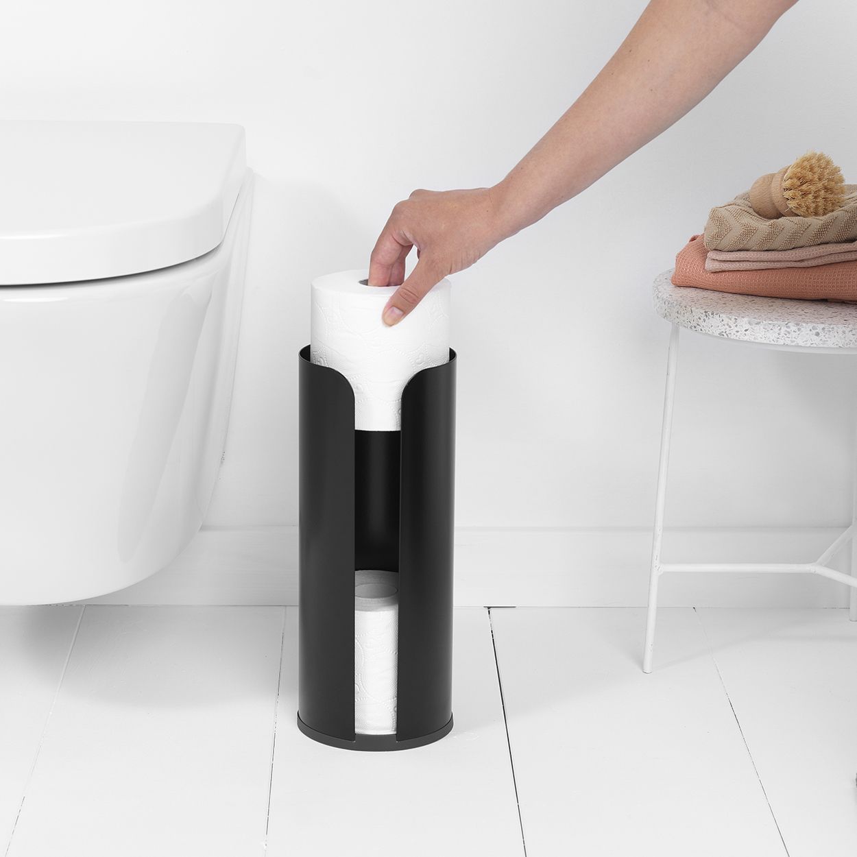 Brabantia Renew Toilet Roll Dispenser Matt Black