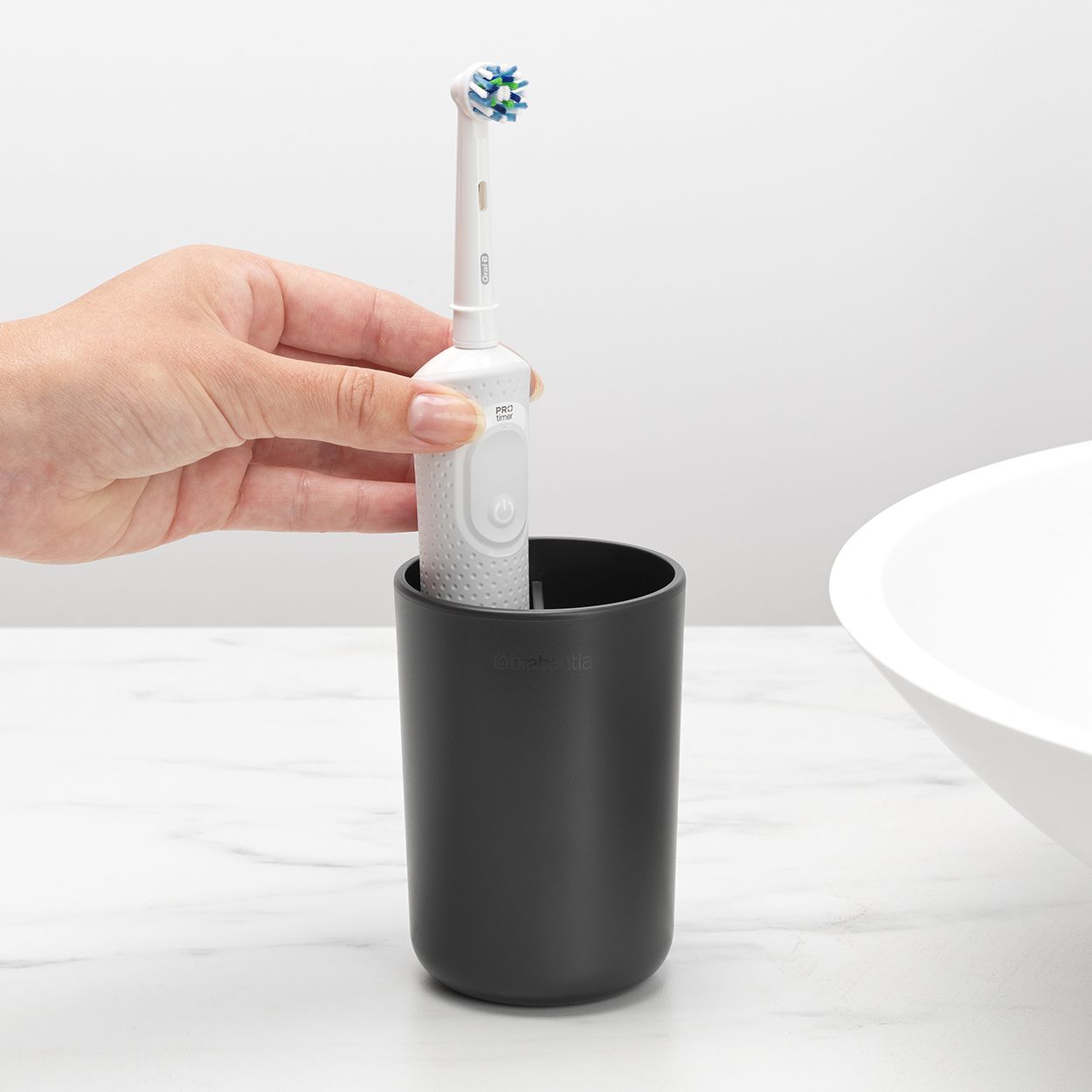 Brabantia Renew Toothbrush Holder Dark Grey