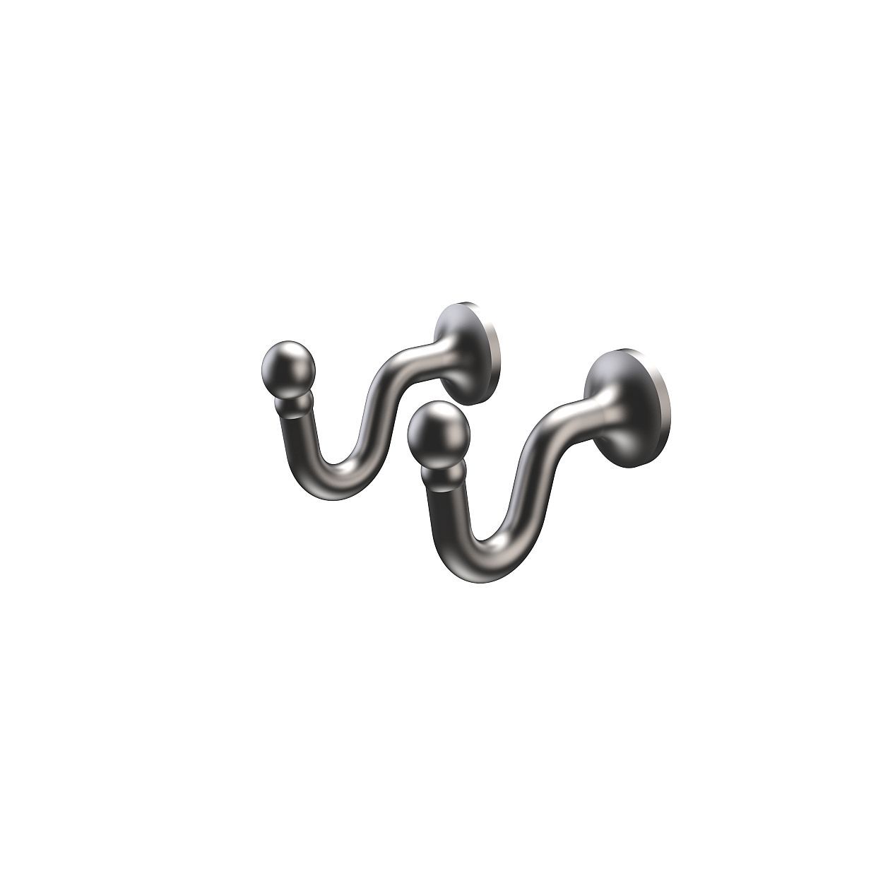Woodies Ball Tieback Hook Satin Steel