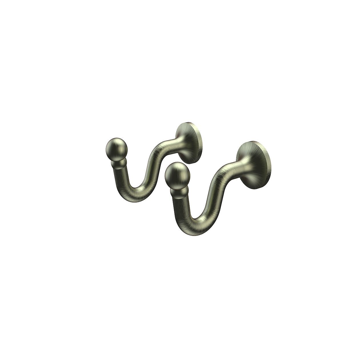Woodies Ball Tieback Hook Antique Brass