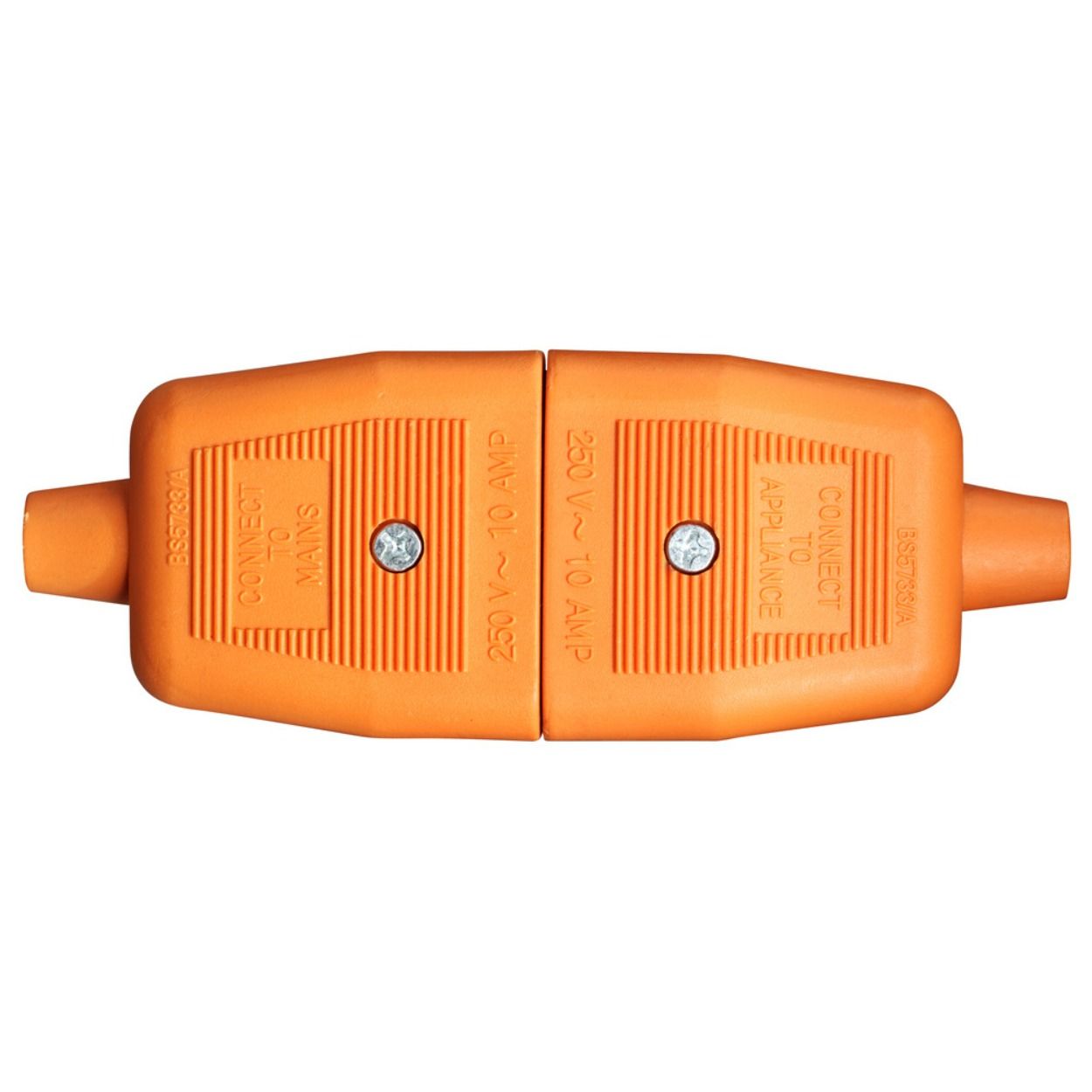 Inline Connectors 2 X 10Amp 2 Pin Orange