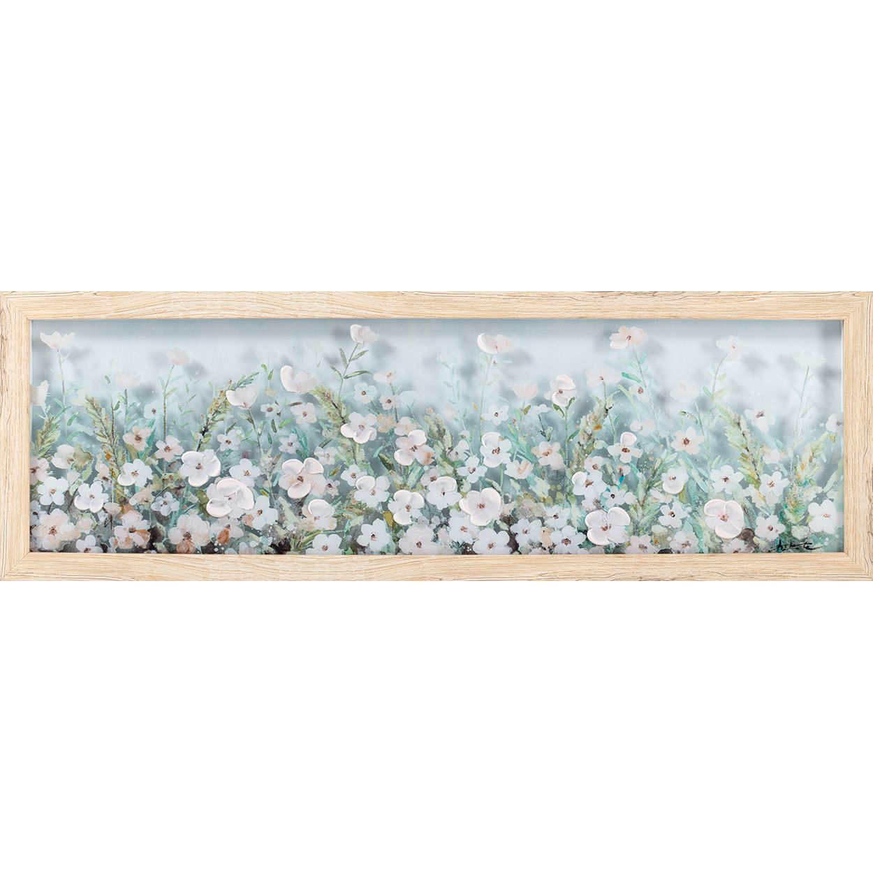 Framed Floral 60X20Cm
