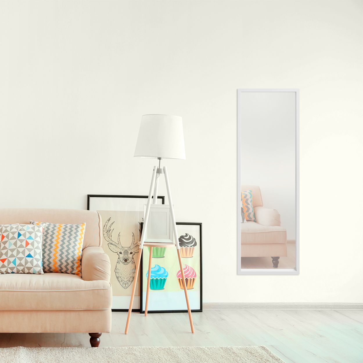 Rena Mirror 40cm x 120cm White