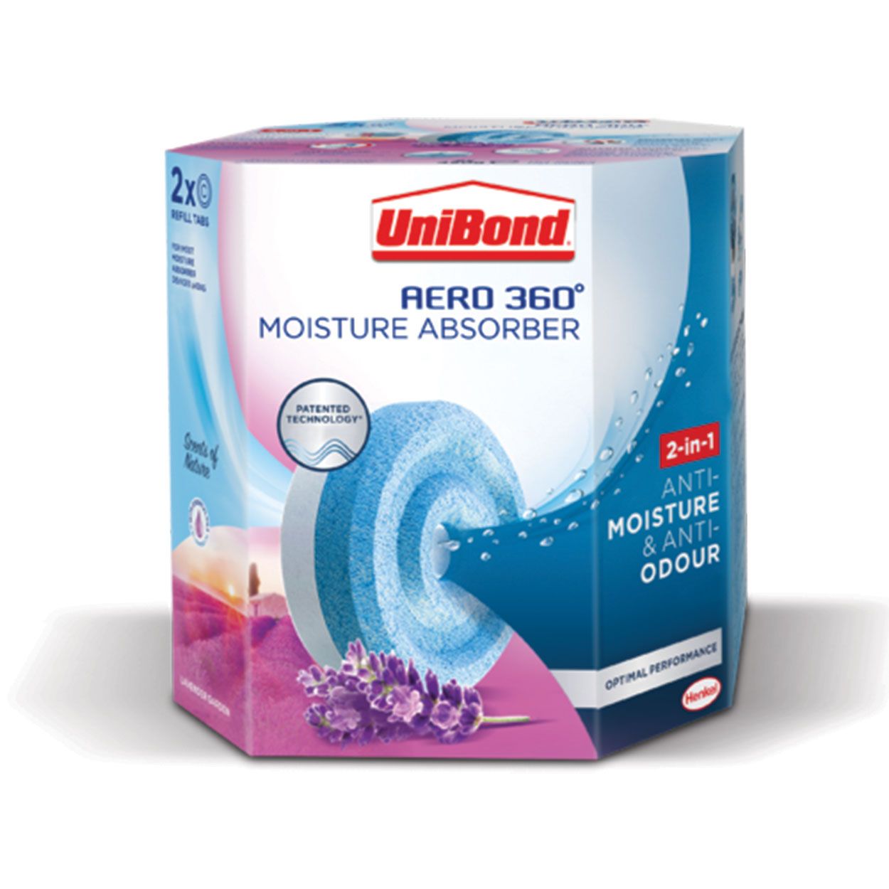 UniBond Aero 360 Lavender Refills x2