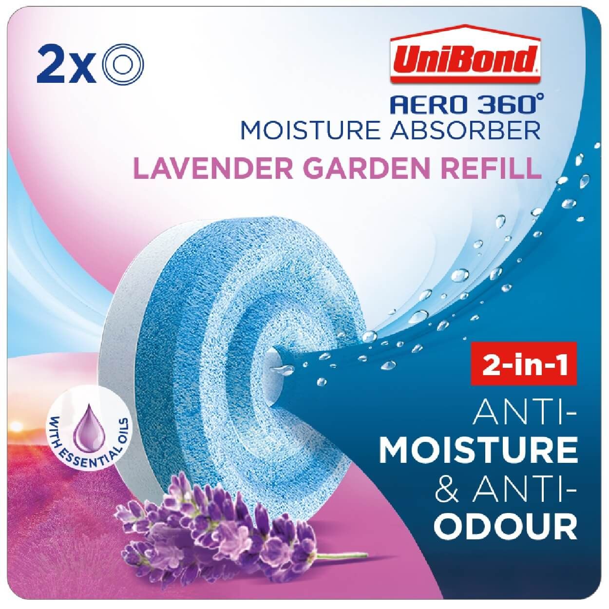UniBond Aero 360 Lavender Refills x2