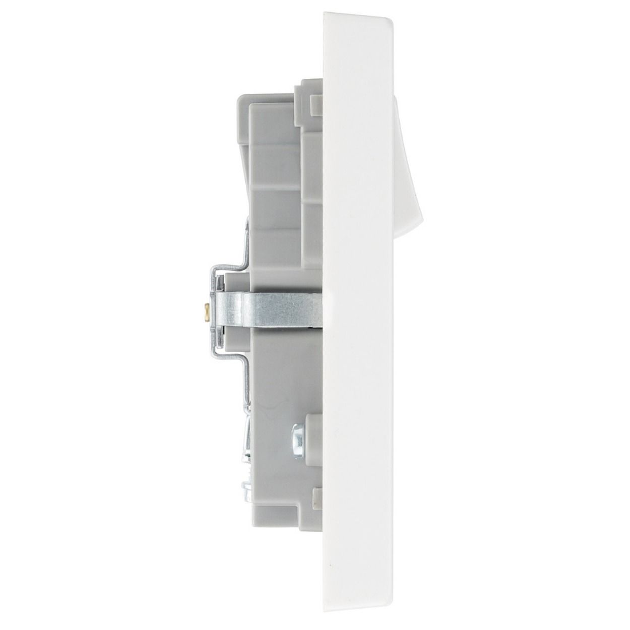 BG Square Edge 13A Double Switched Socket with USB A + C