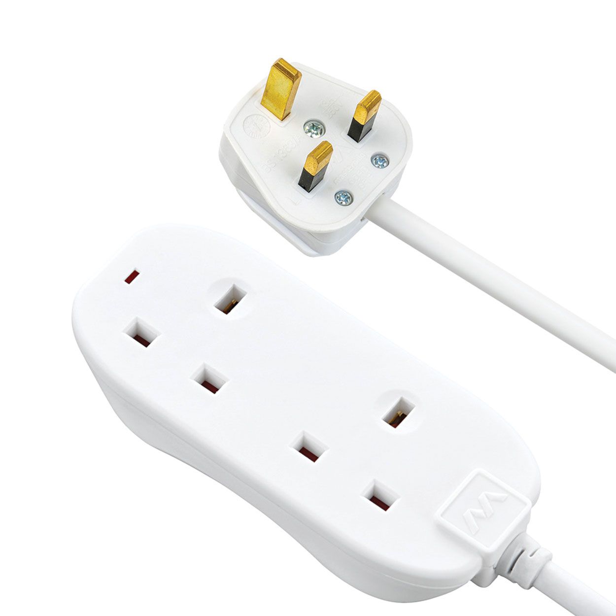 Masterplug 10m Twin Socket Extension Lead