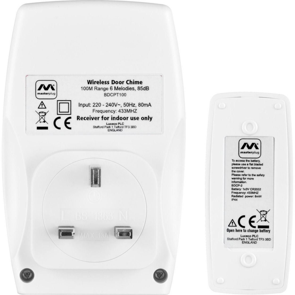 Door Chime Plug-Through 100m Range