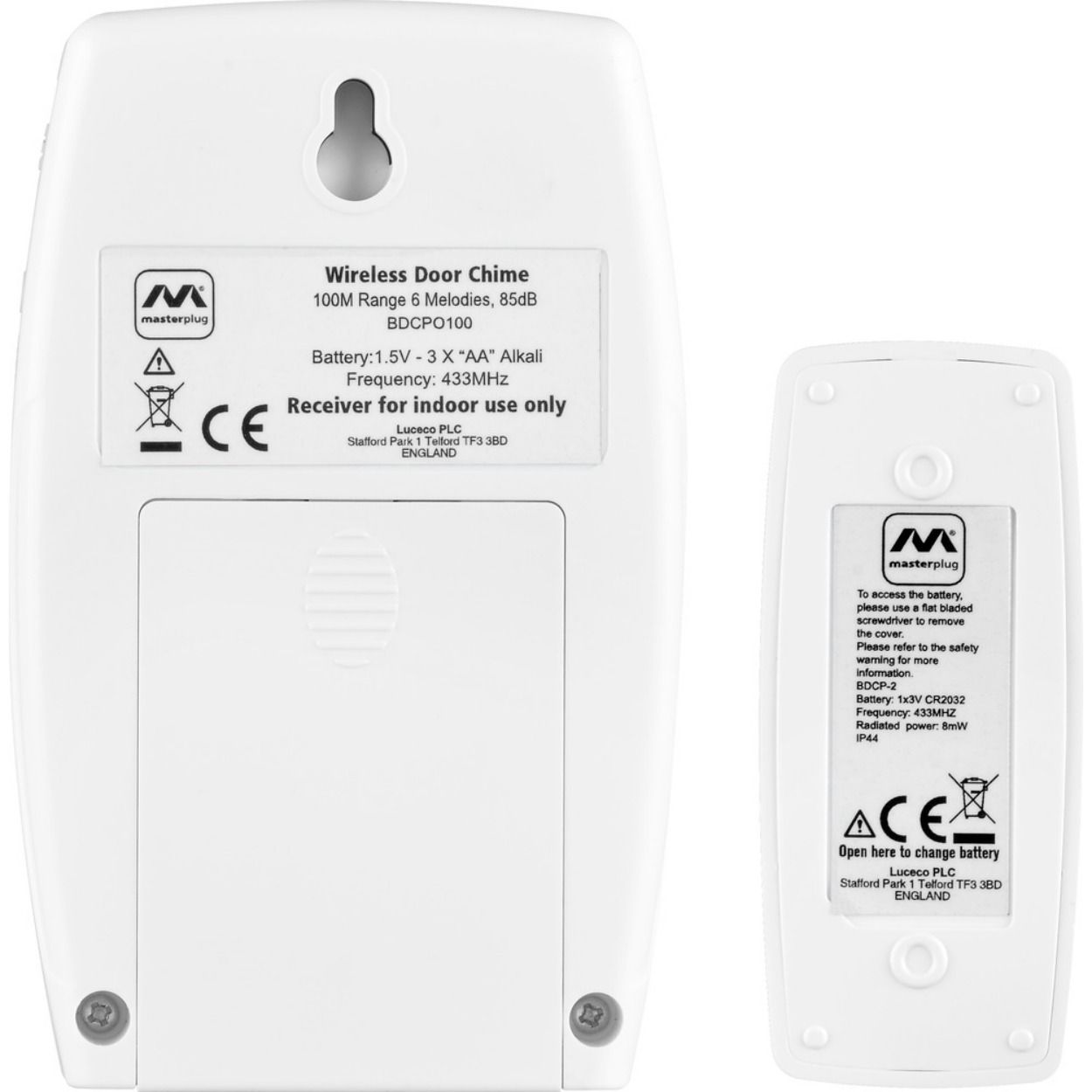 Door Chime Battery Powered 100m Range