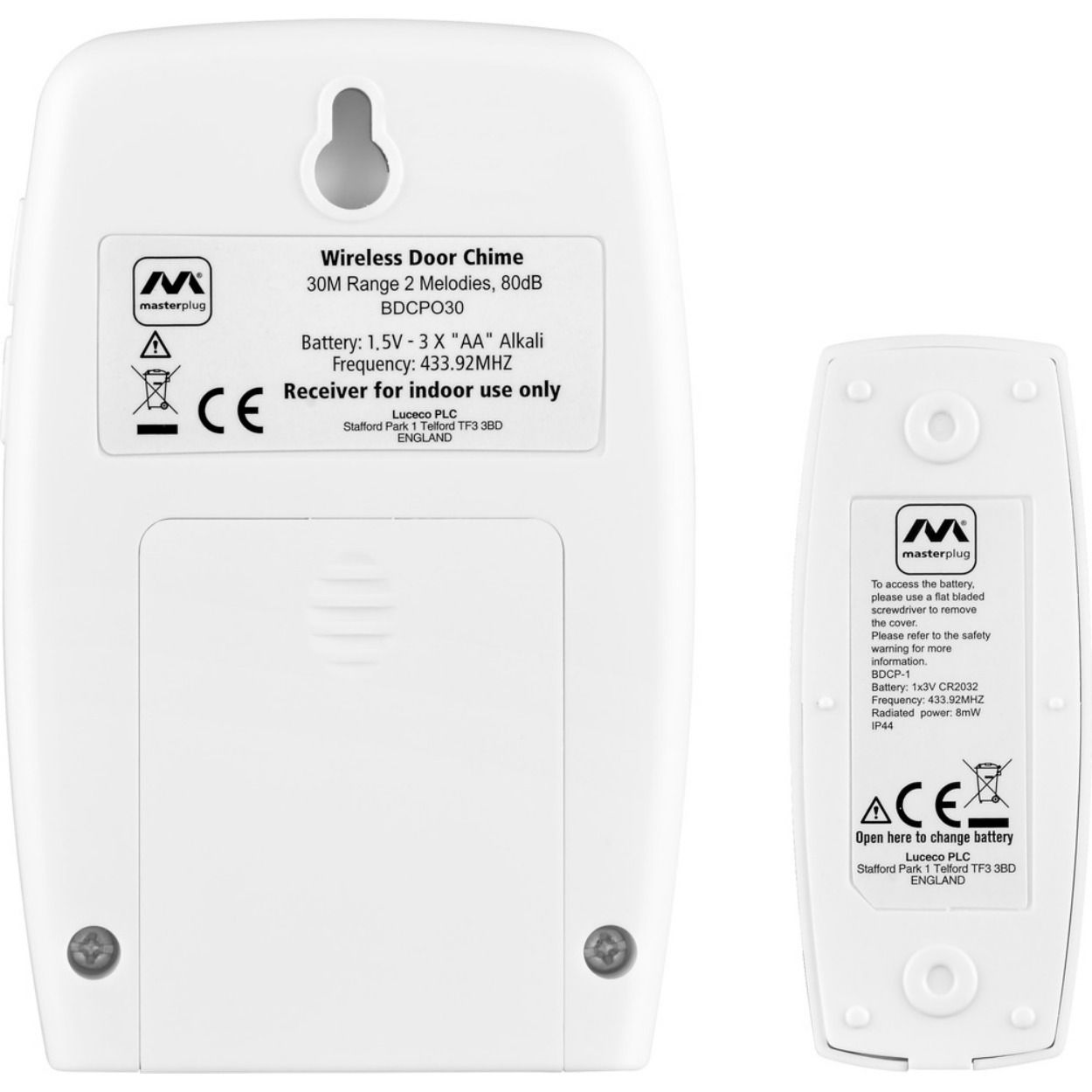 Door Chime Battery Powered 30m Range