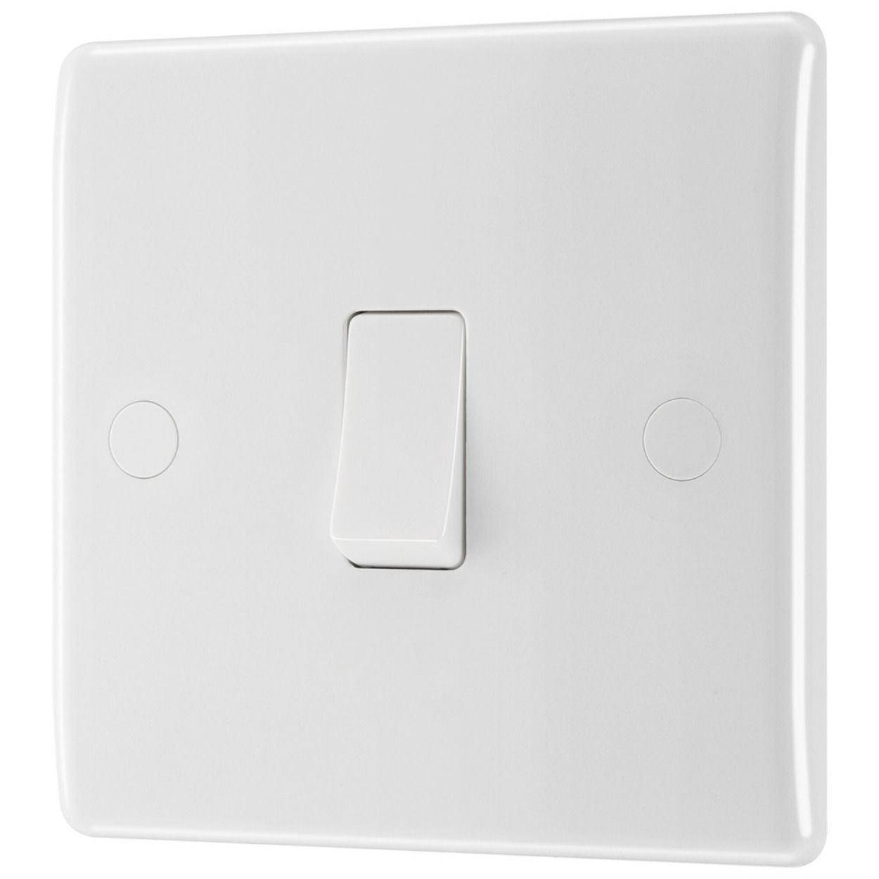 BG White Moulded 20A Single Switch, 1 Way