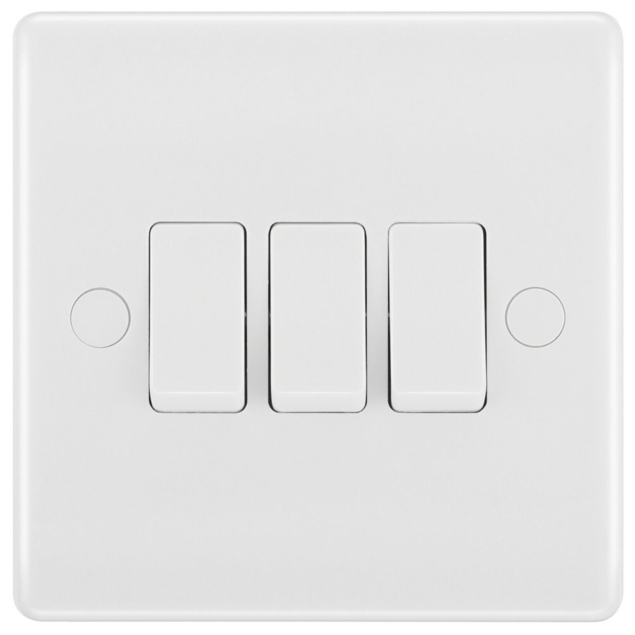 BG White Moulded 20A Triple Switch, 2 Way