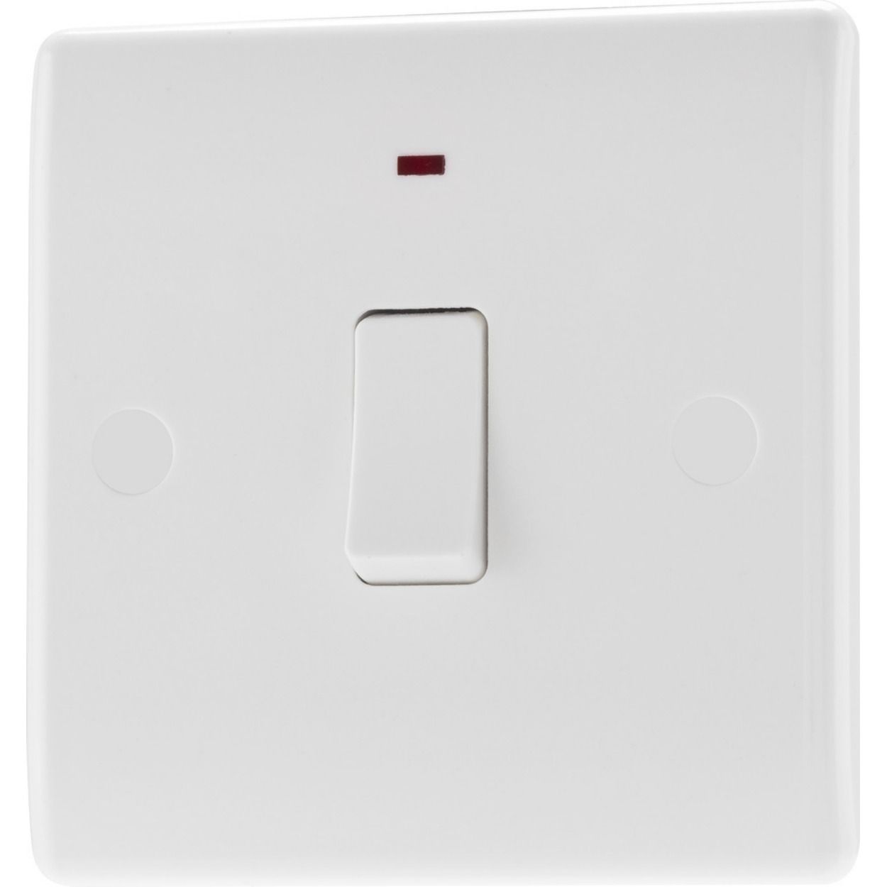 White Moulded 20A Double Pole Switch With LED Indicator