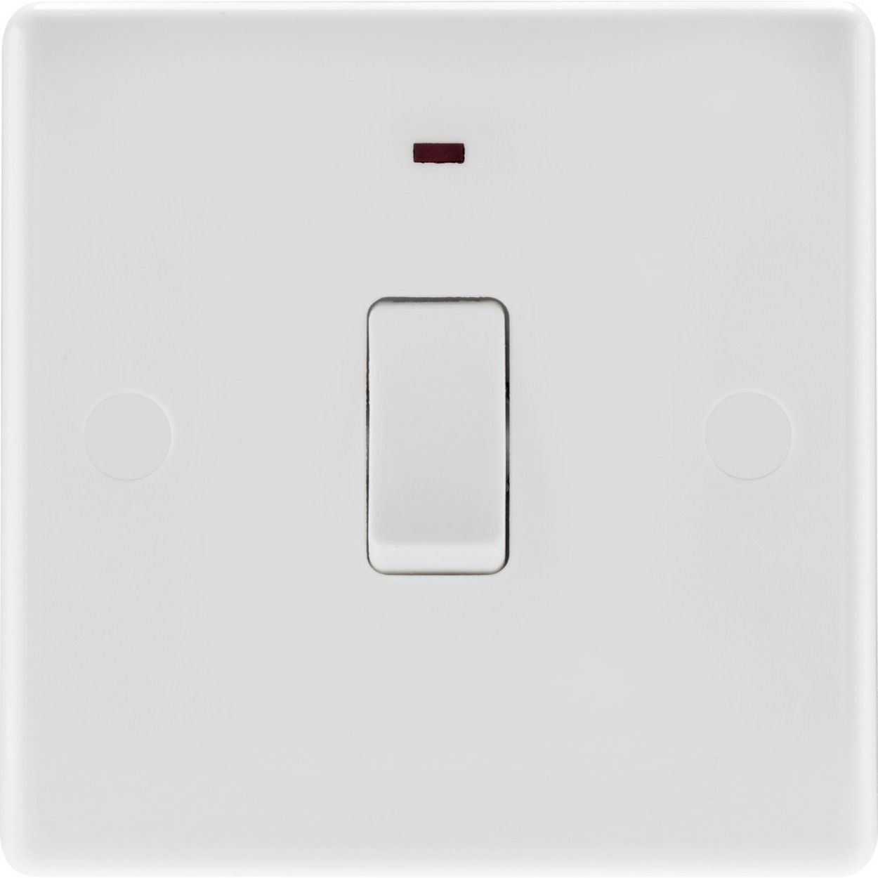 White Moulded 20A Double Pole Switch With LED Indicator