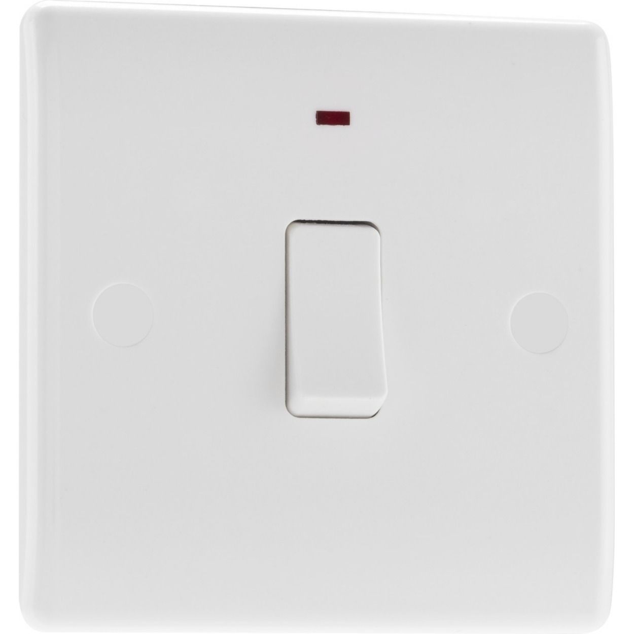 White Moulded 20A Double Pole Switch With LED Indicator