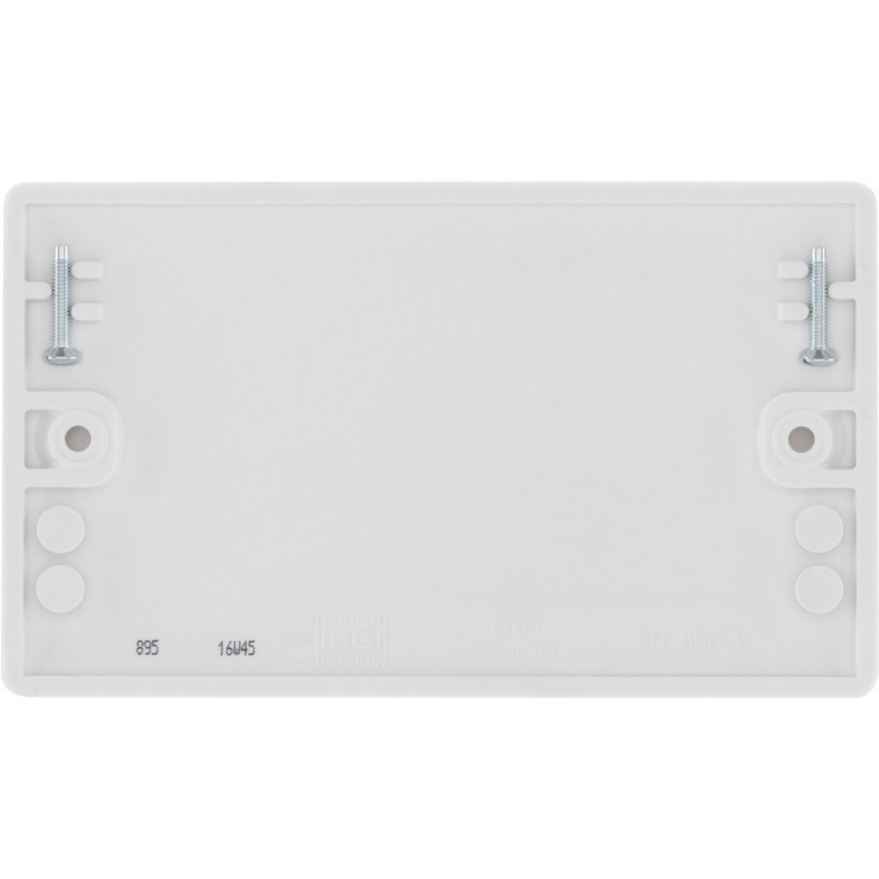 BG Nexus Series White Moulded Double Blank Plate