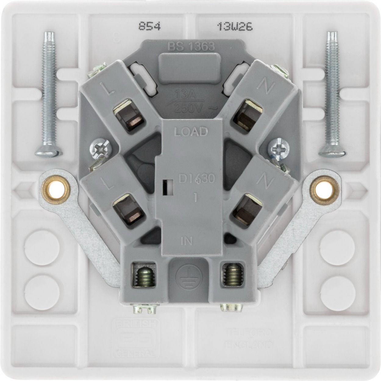 BG Nexus Series White Moulded 13A Unswitched Fused Connection Unit