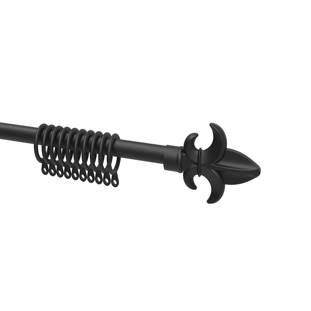 13-16Mm Black Curtain Pole