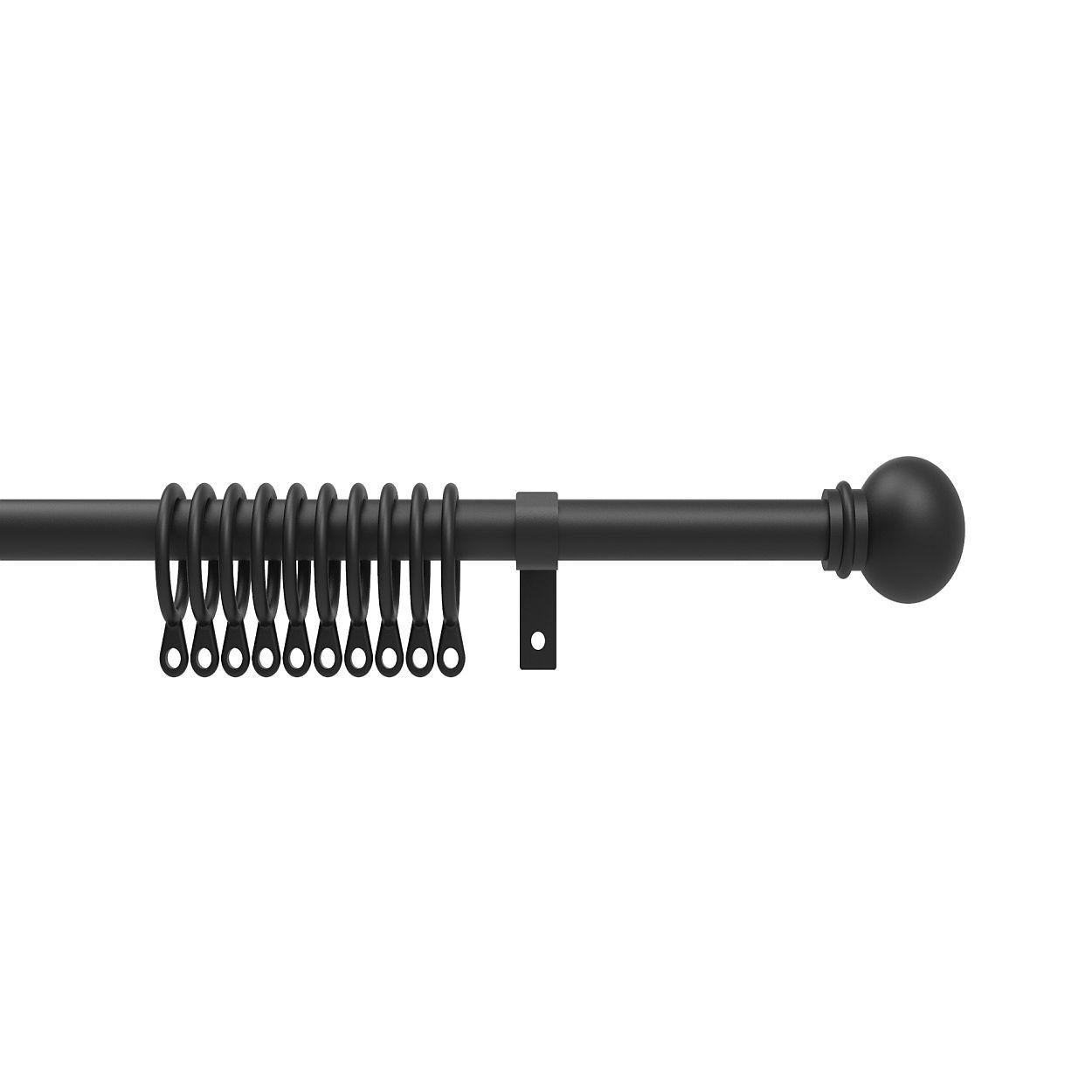 13-16Mm Black Curtain Pole