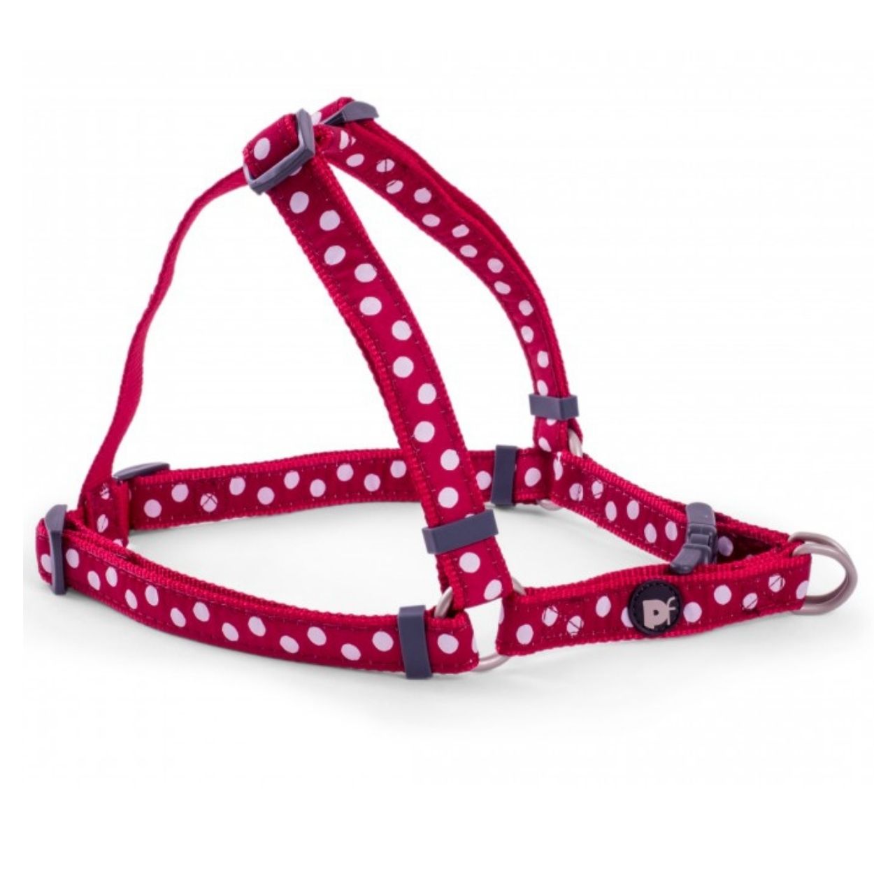 Cherry/White Dog Harness Medium