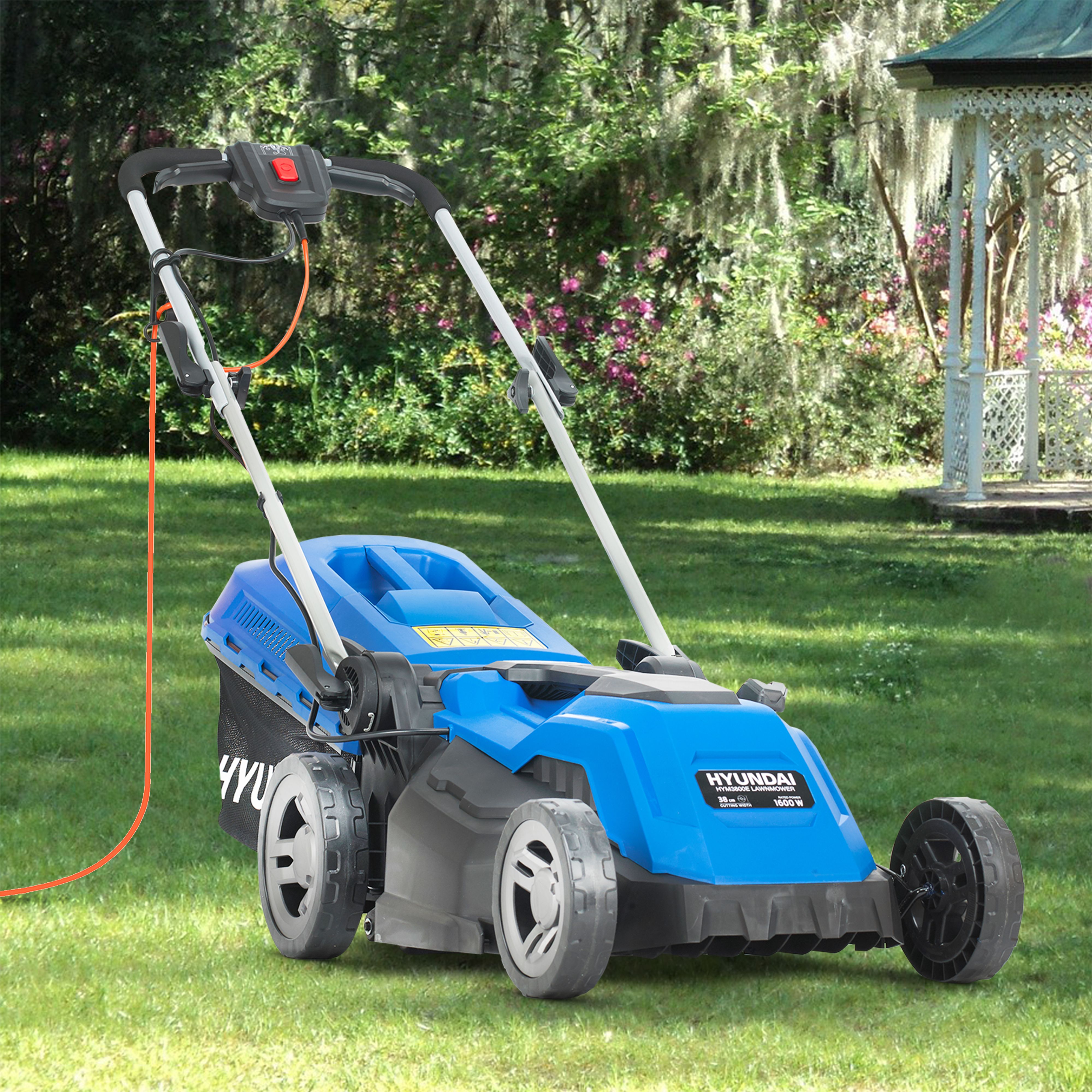 Hyundai 38cm 1600W Electric Lawnmower