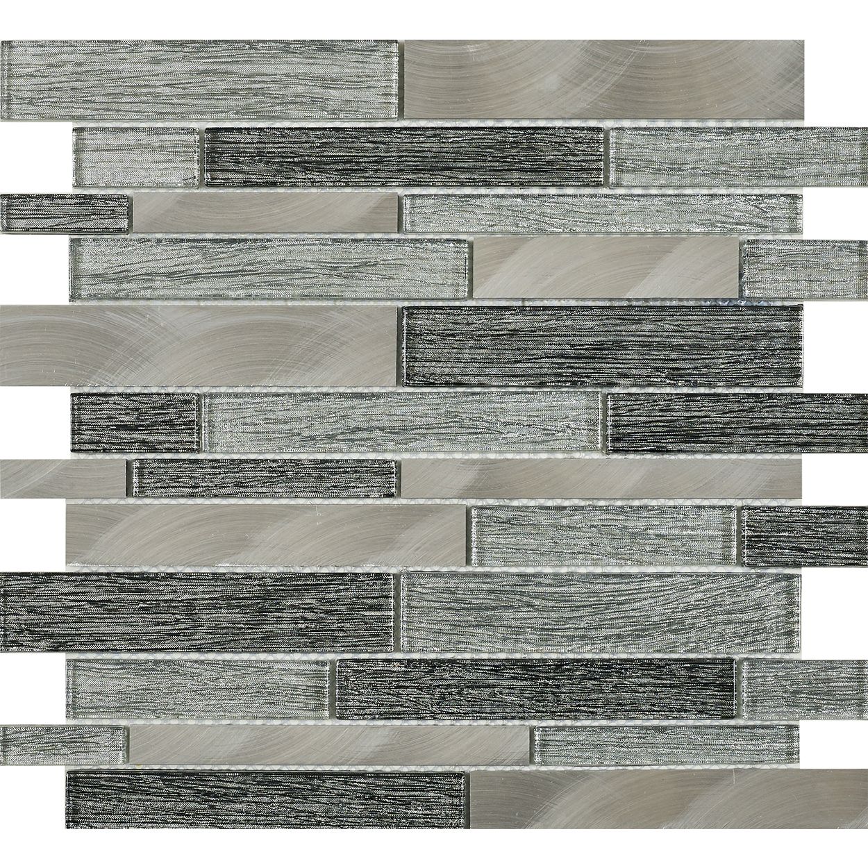 Ashby Grey Glass & Metal Mix Mosaic