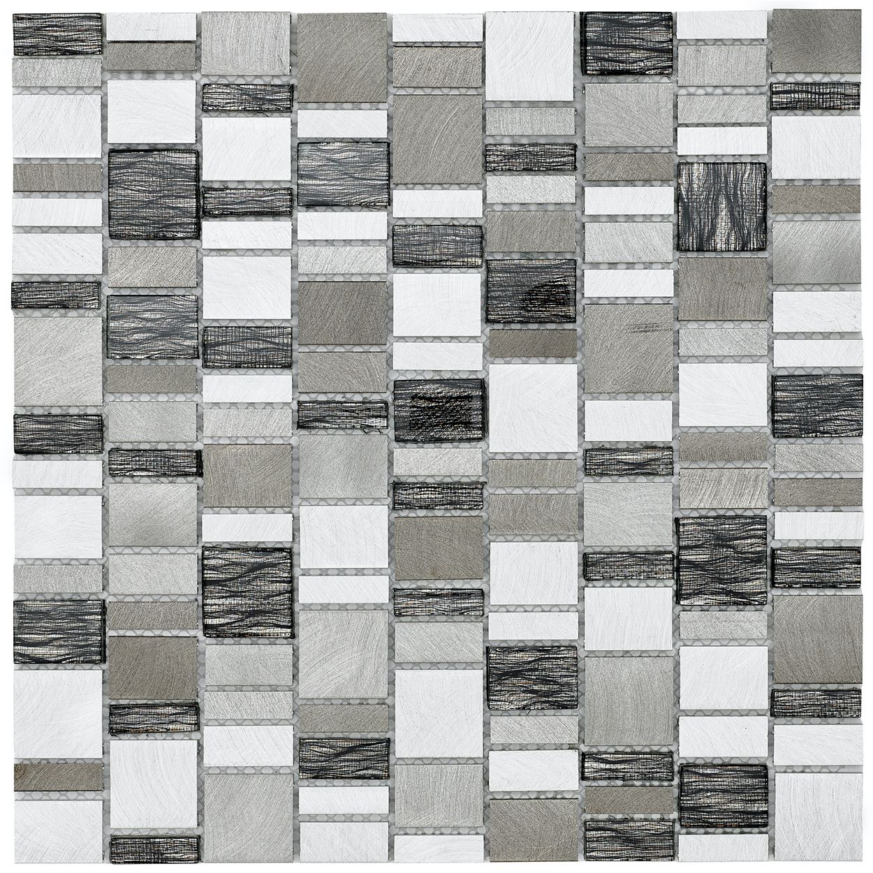 Chrome Copper Glass & Metal Mix Mosaic