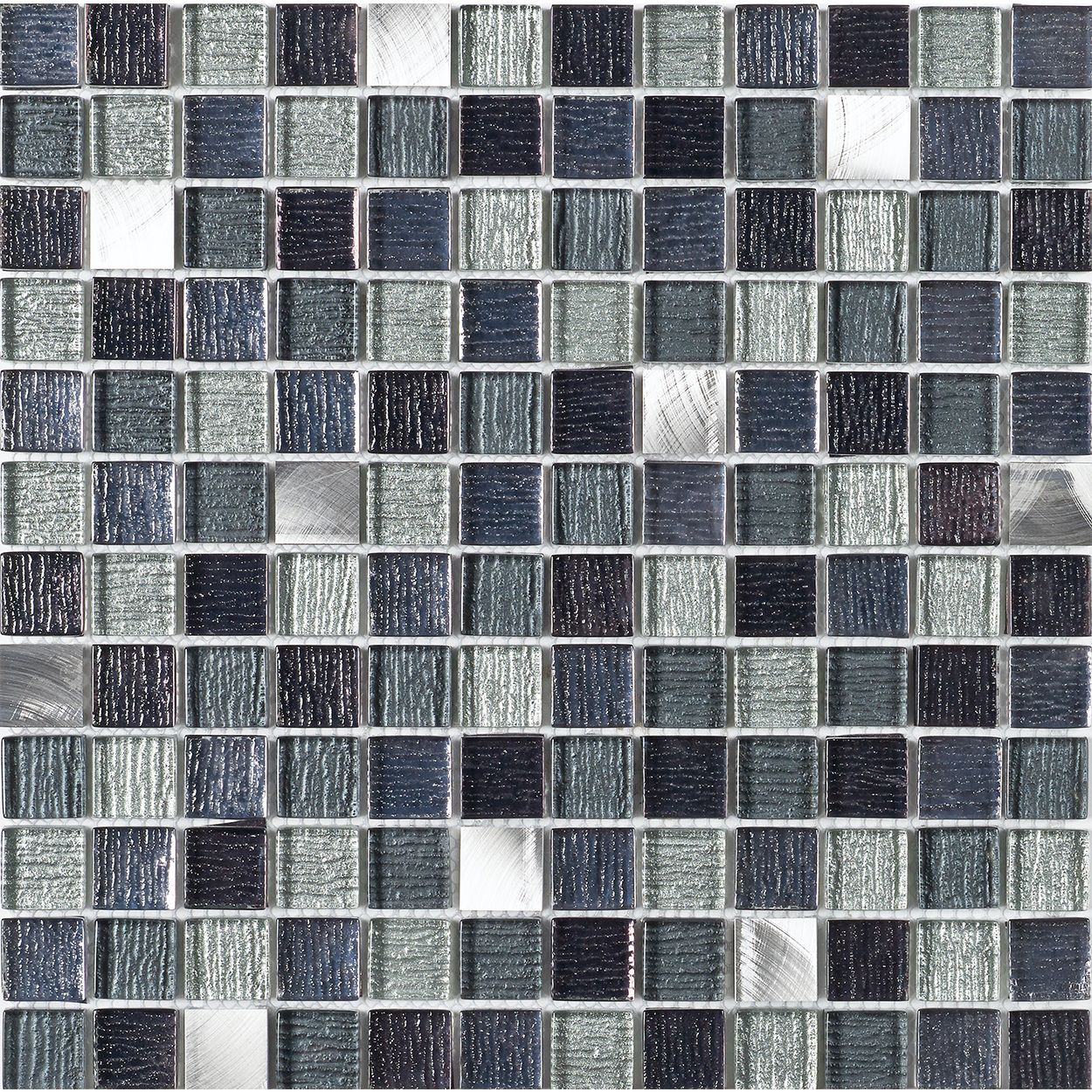 Galactic Black Glass/Metal Mix Mosaic