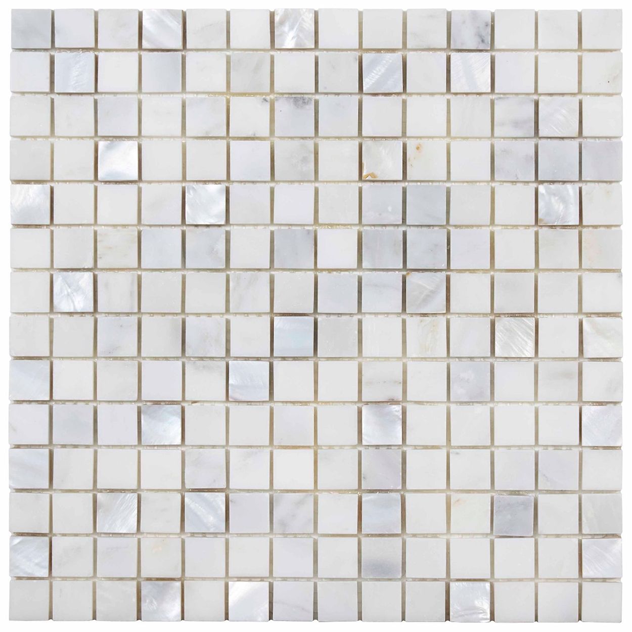 Bari White Marble/Mother Of Pearl Mosaic