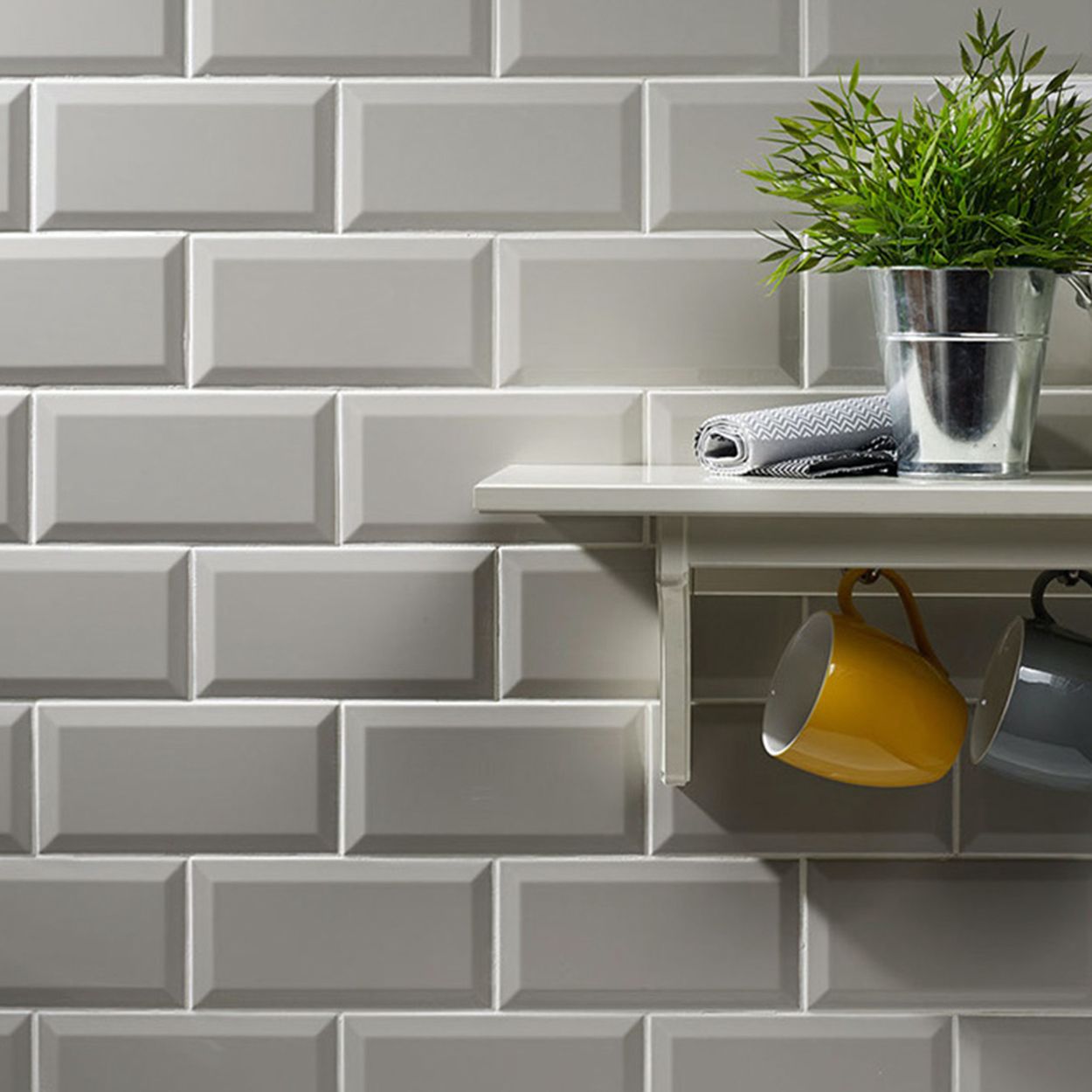 Metro Light Grey Ceramic Wall Tile 100X200Mm Pk50