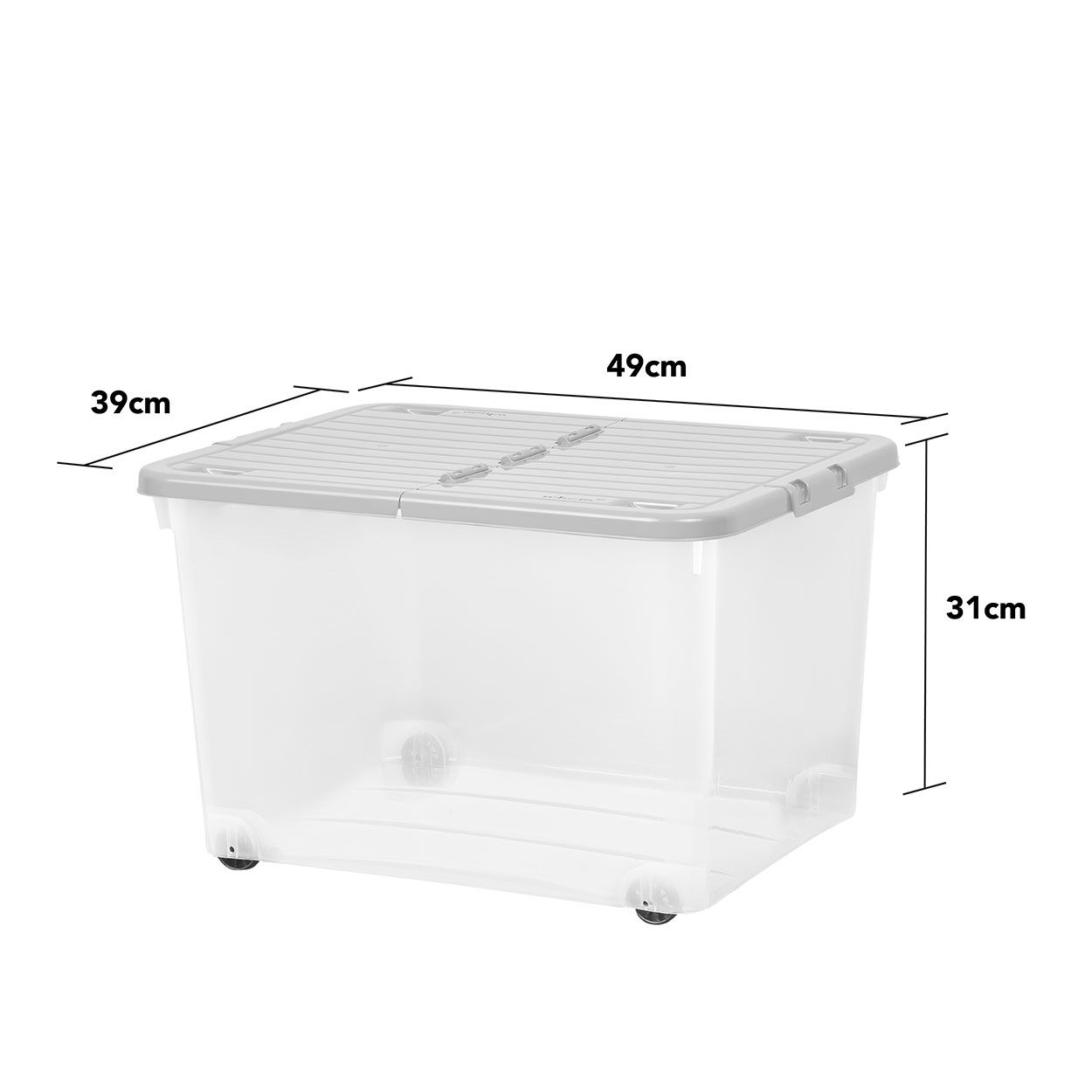 Ss 44L Box With Wheels & Folding Lid
