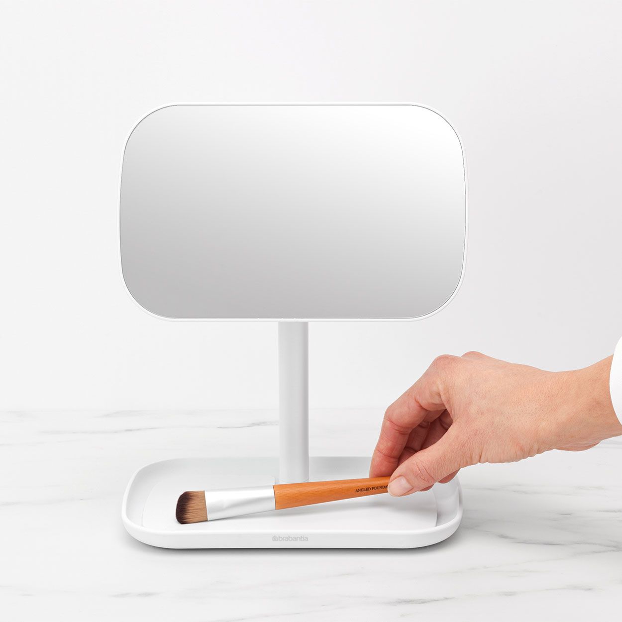 Brabantia ReNew Mirror with Storage Tray White