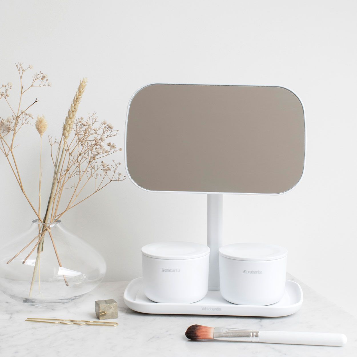 Brabantia ReNew Mirror with Storage Tray White