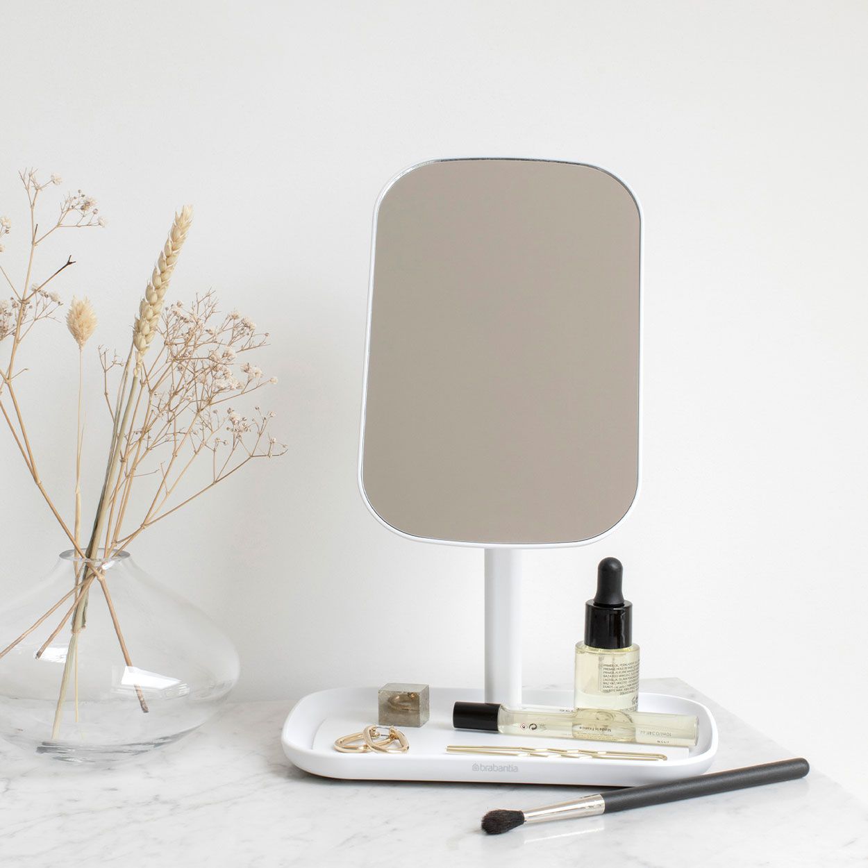 Brabantia ReNew Mirror with Storage Tray White