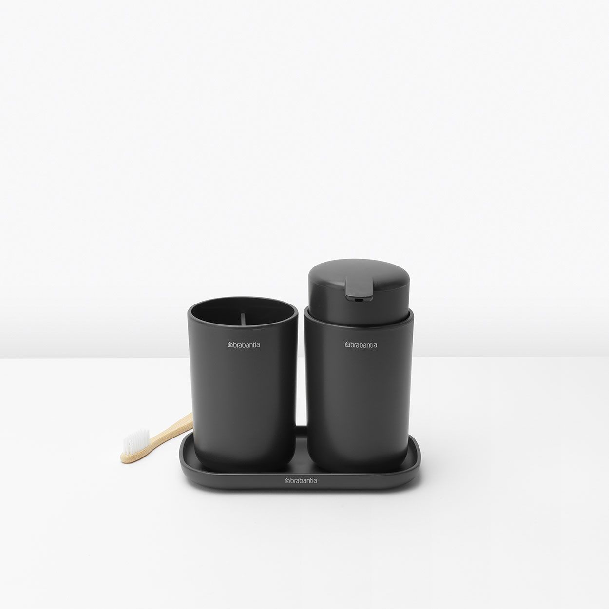 Brabantia ReNew Bathroom Accessory set of 3 Dark Grey