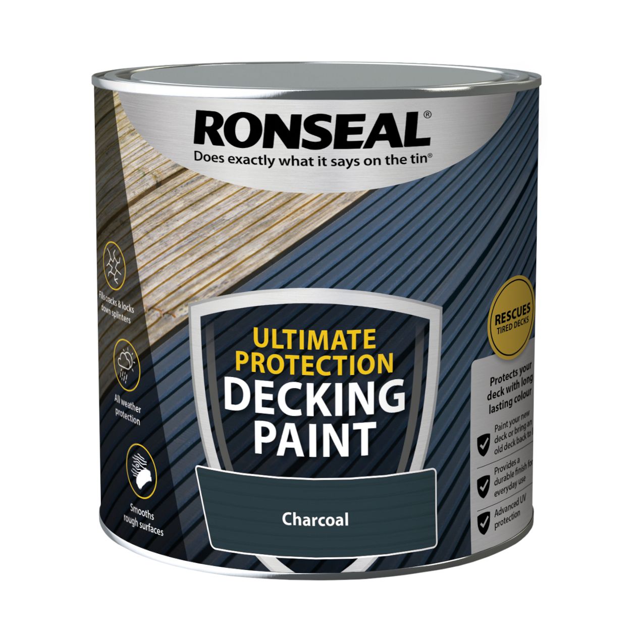 Ronseal Ultimate Protection Decking Paint Charcoal 2.5L