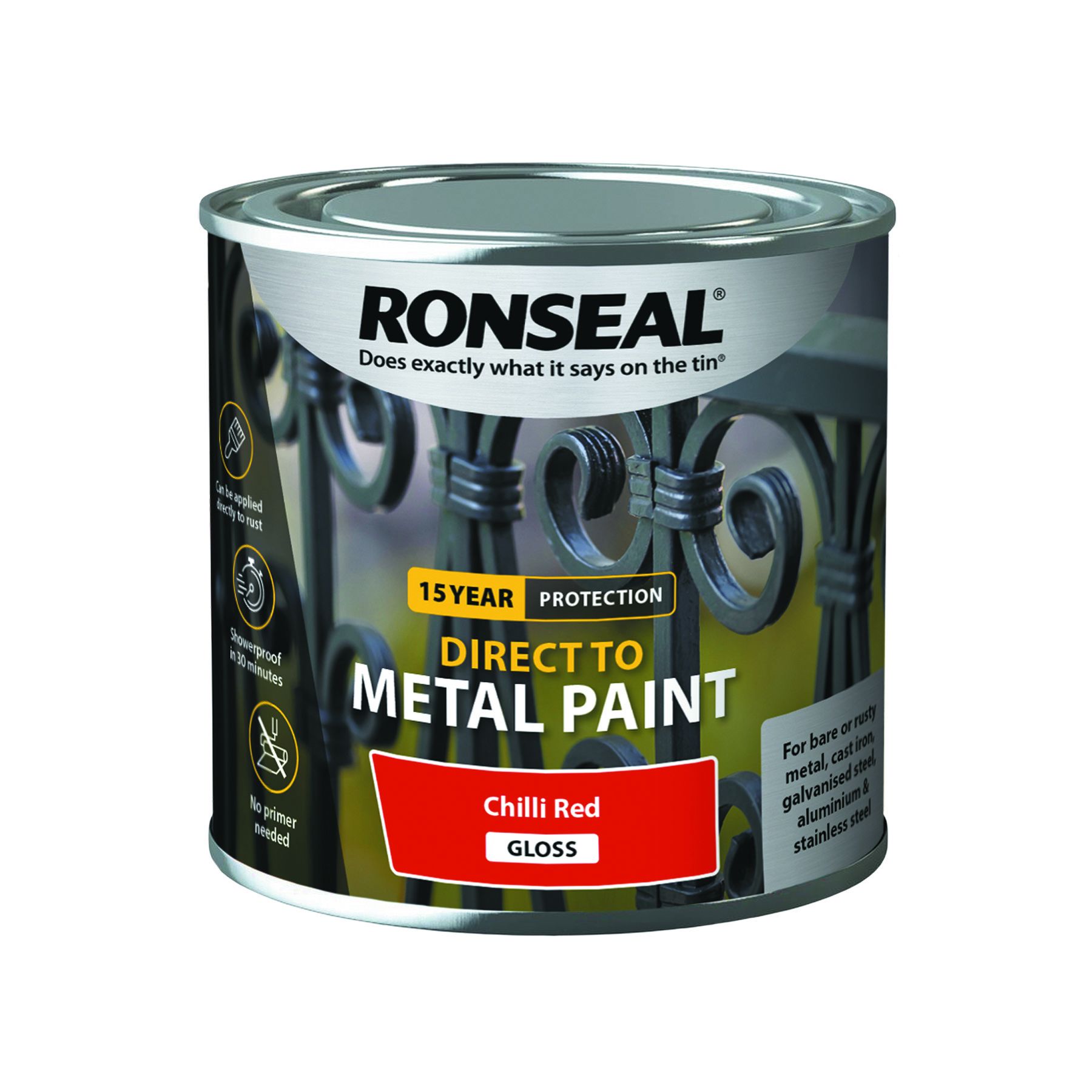 Ronseal Direct To Metal Chilli Red Gloss 250Ml