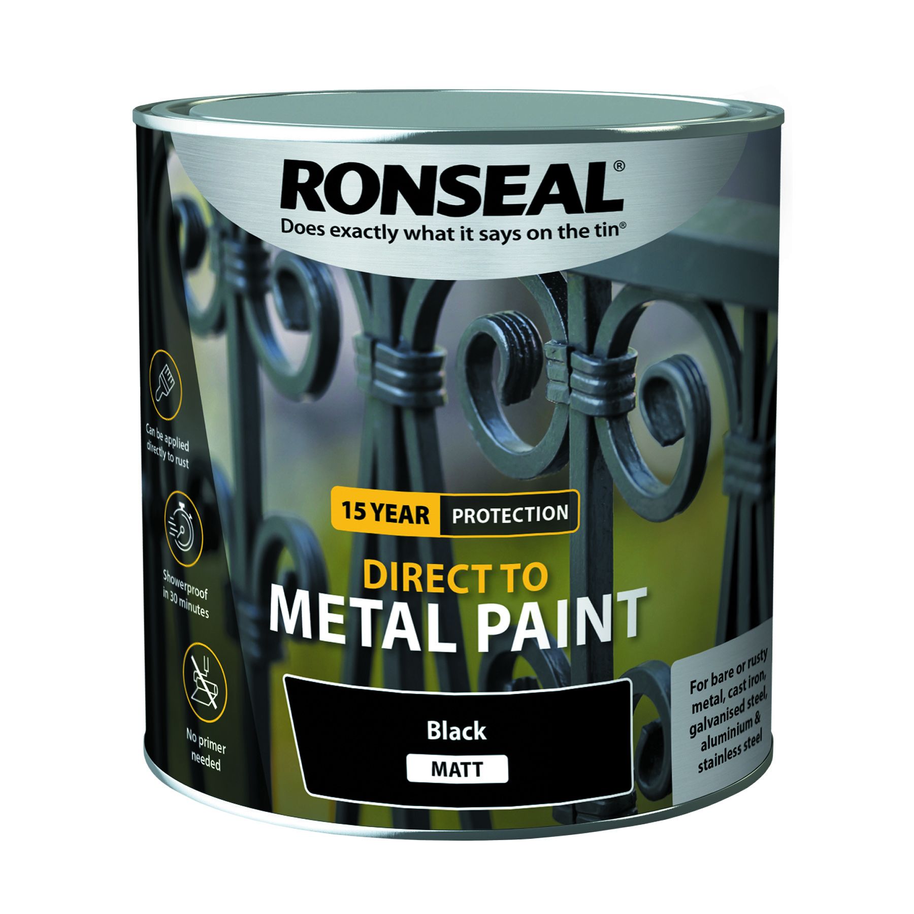 Ronseal Direct To Metal Black Matt 2.5L
