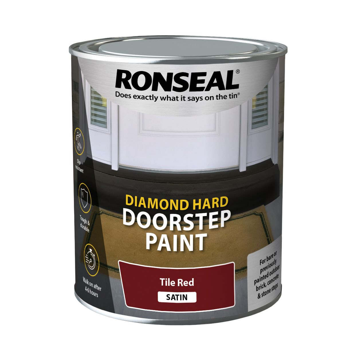 Ronseal Diamond Hard Doorstep Paint Tile Red 750Ml