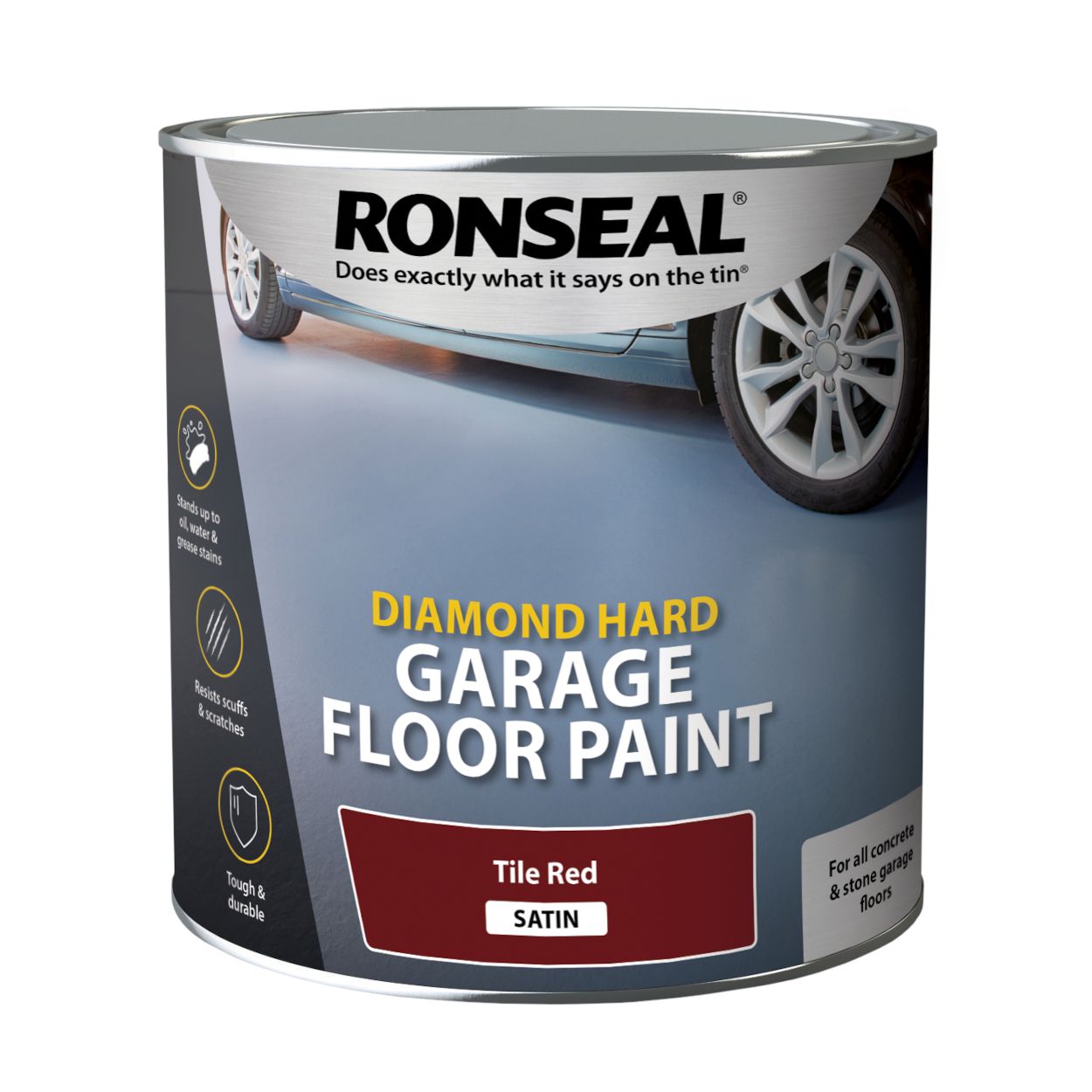 Ronseal Diamond Hard Garage Floor Paint Tile Red 2.5L
